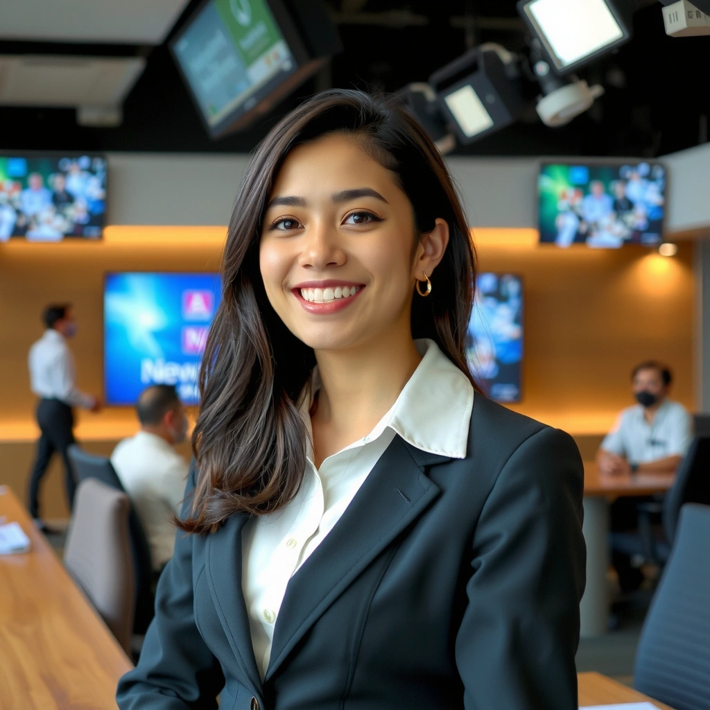 Professional Malaysian female journalist Sarah Lim